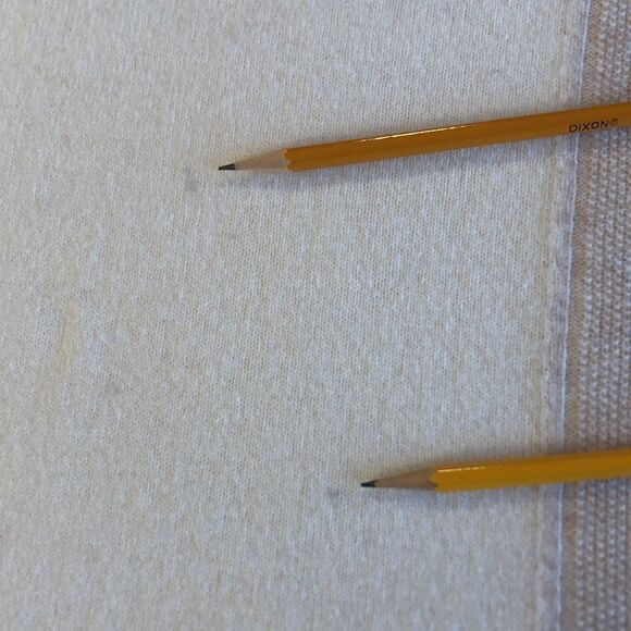 SCARF . Soft 3 colors - light lavender, tan, cream w imperfections 75" L X 24" W - Picture 10 of 13